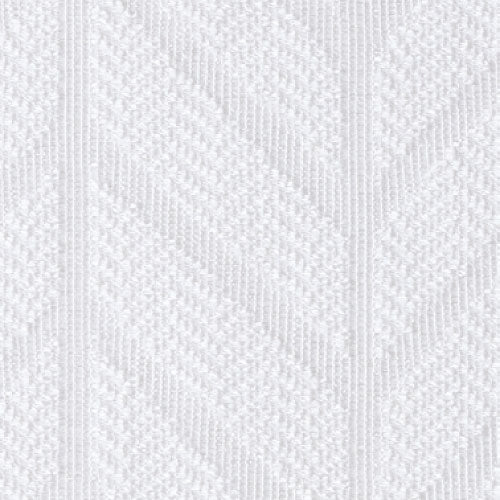 CedarLace ホワイトの立体的なシダ柄生地アップ