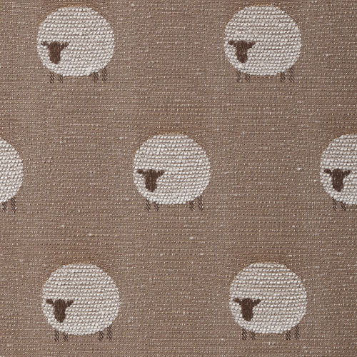 Sheep（シープ）ブラウンの羊柄とジャガード織り