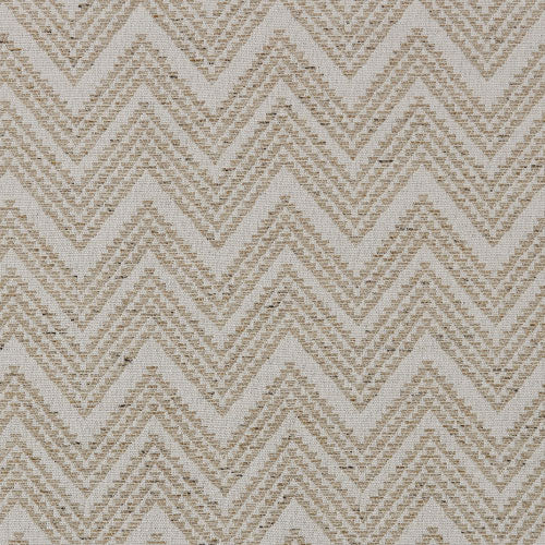 Chevron ベージュの山形柄生地アップ